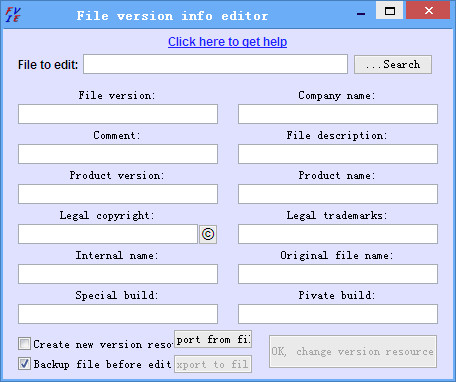 ļ汾Ϣ༭(File version info editor)ͼ0