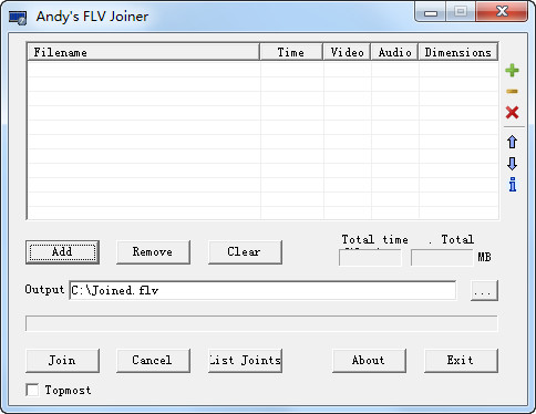 Flash视频合并工具(Andys FLV Joiner)0.6 英文