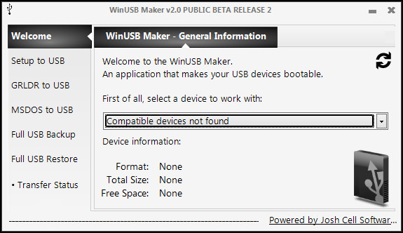 USB系统盘制作工具(WinUSB Maker)2.0 Beta