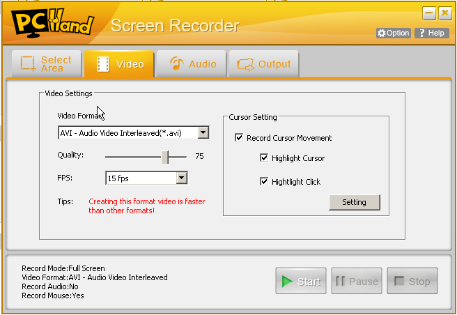 Ƶļ(PCHand Screen Recorder)ͼ1