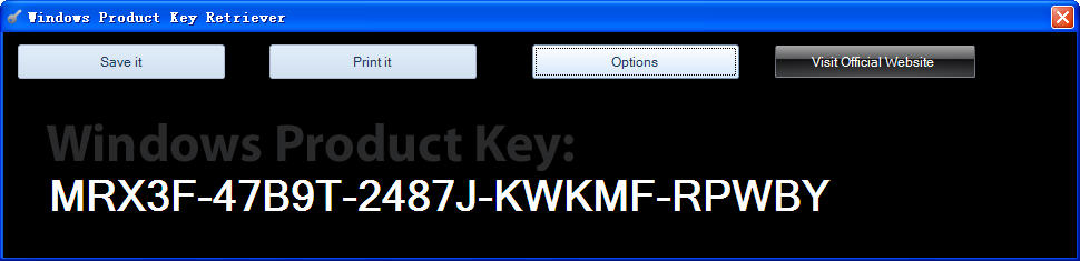 ϵͳԿһع(Windows Product Key Retriever)ͼ0