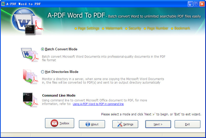 A-PDF Word to PDF(文档格式转换器)