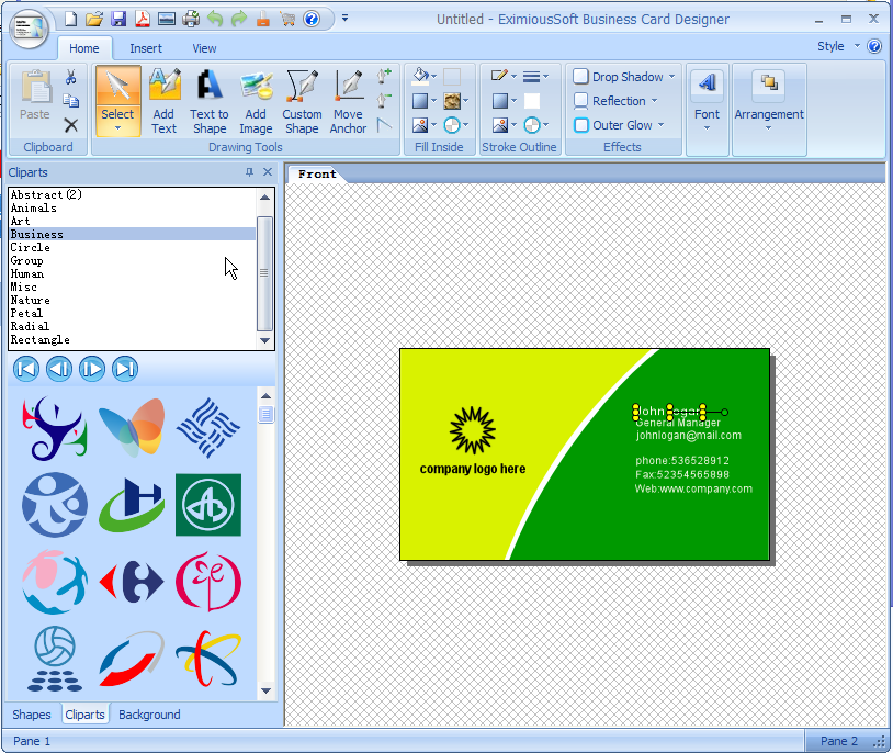 Ƭ(EximiousSoft Business Card Designer)ͼ0