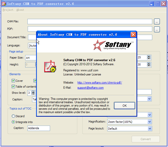 chmתpdf(Softany CHM to PDF converter)ͼ0