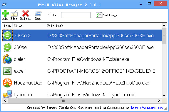 win+rϼǿ(Win+R Alias Manager)ͼ0