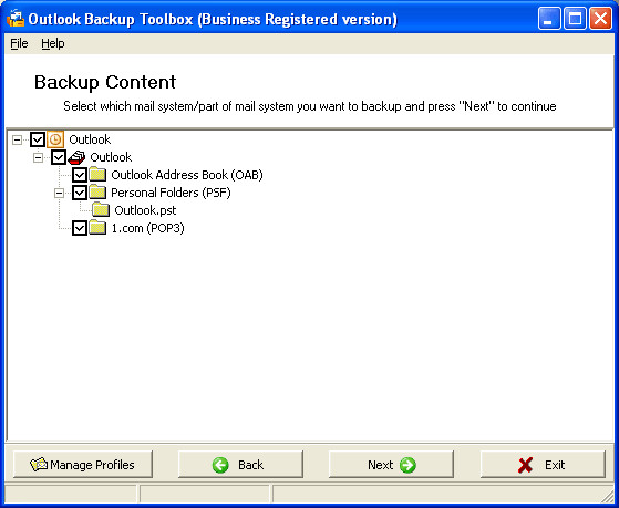 Outlookݱݹ(Outlook Backup Toolbox)ͼ1