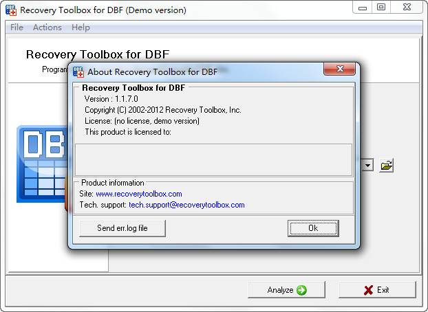 DBF(sh)(j)֏͹(Recovery Toolbox for DBF)؈D1