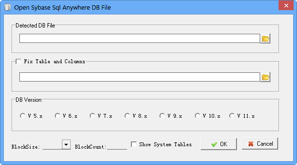 Repair for Sybase SQL Anywhere(ݿ޸)ͼ1