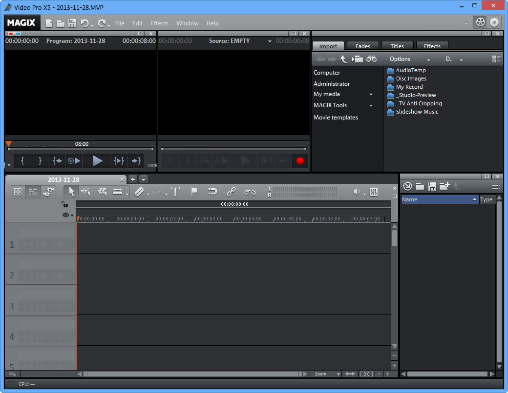 专业视频编辑软件(MAGIX Video Pro X5)截图1