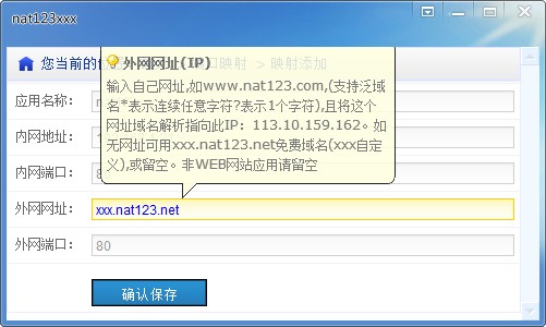 nat123端口映射工具