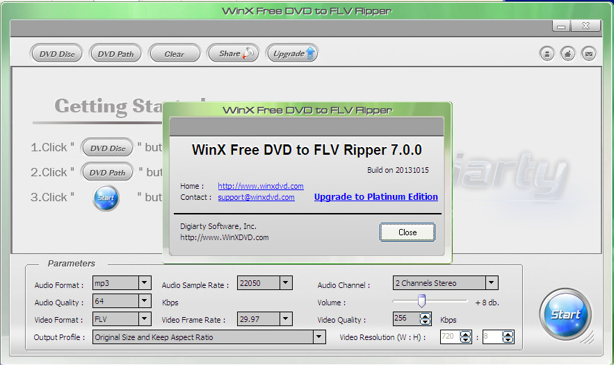 DVDתFLVת(WinX Free DVD to FLV Ripper)ͼ1