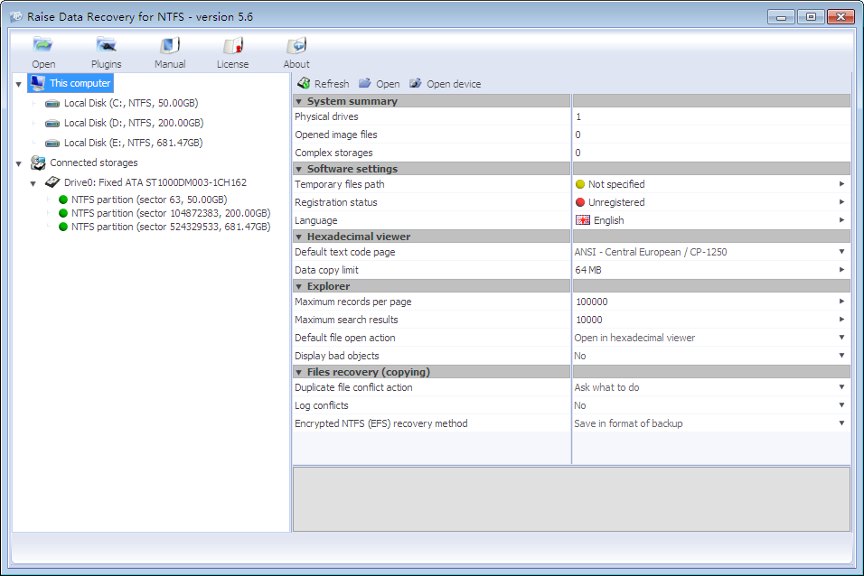 NTFSݻָ(Raise Data Recovery for NTFS)ͼ0