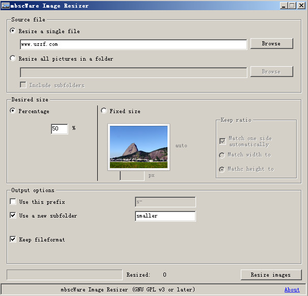 ͼߴ(mbscWare Image Resizer)ͼ0
