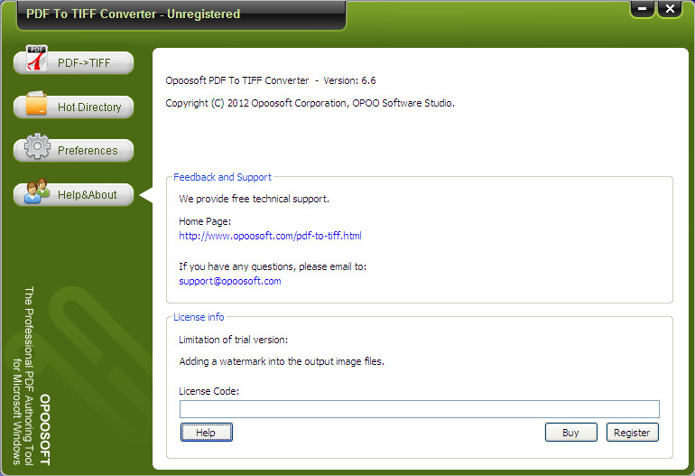 PDFתTIFFת(OpooSoft PDF TIFF Converter)ͼ1