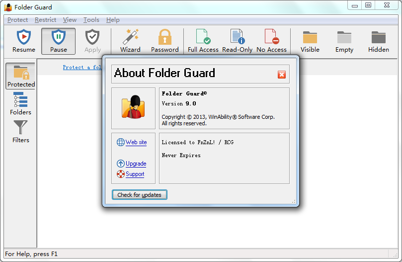 ļб(Folder Guard)ͼ1