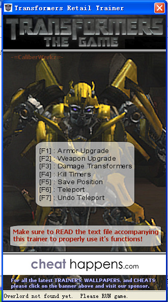 Transformers Spieltrainer