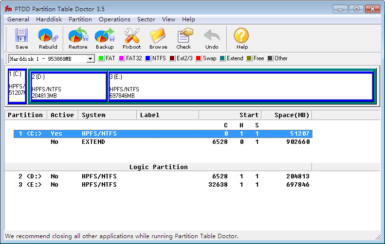 ޸(Partition Table Doctor)ͼ1