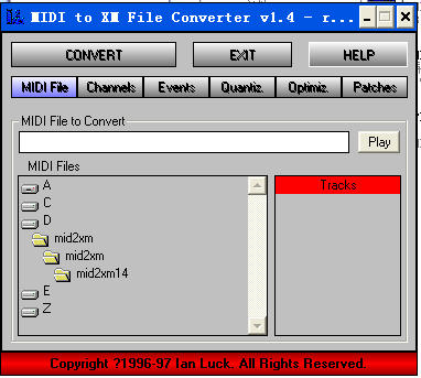 midiDxm(MIDI to XM File Converter)؈D0