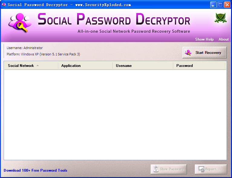 snsָ(Social Password Decryptor Portable)ͼ0