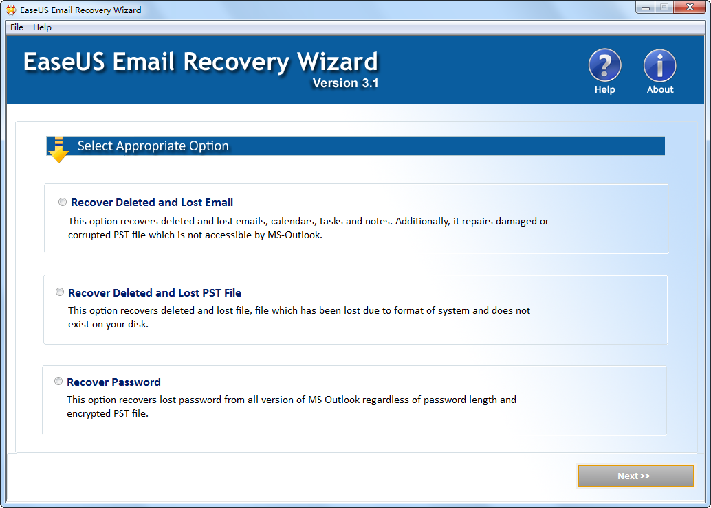 ʼָ(EaseUS Email Recovery Wizard )ͼ0
