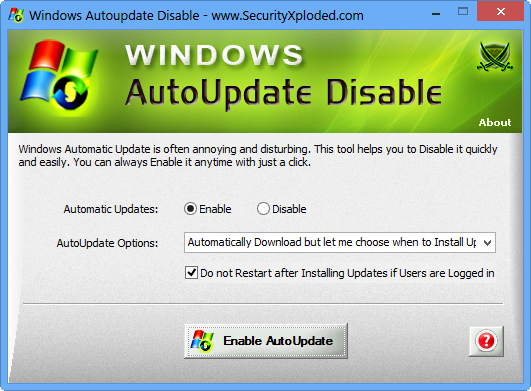 ٽWindows(Windows AutoUpdate Disable)ͼ0