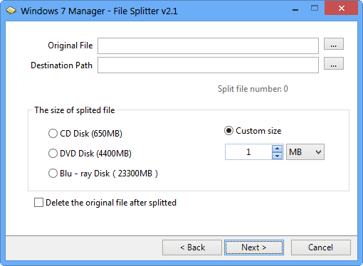 ļָϲ(File Splitter)ͼ1