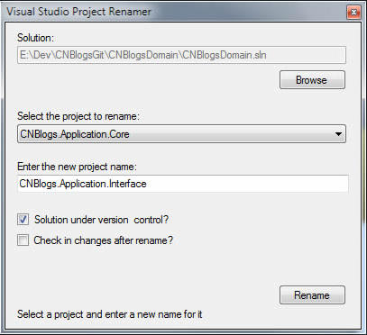VS2010 Ŀ(Visual Studio Project Renamer)ͼ0