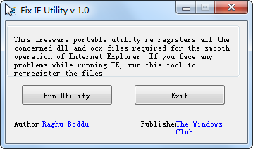 Fix IE Utility(ie修复工具)截图0