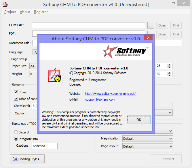 Softany CHM To PDF Converter(chmתpdf)ͼ1