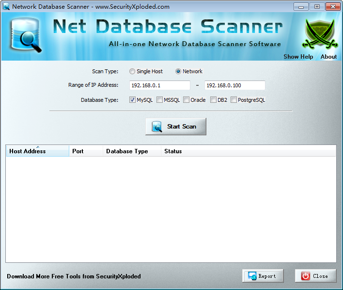 Զݿ(Network Database Scanner)ͼ0