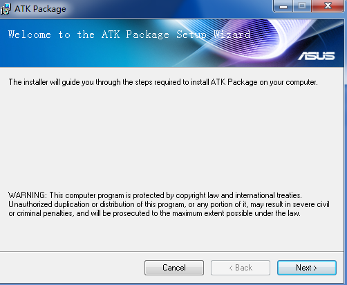 ASUS˶ATK PackageݼFor Windowsͼ0