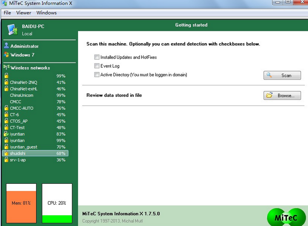 XϢ鿴ܛ(MiTeC System Information)؈D0