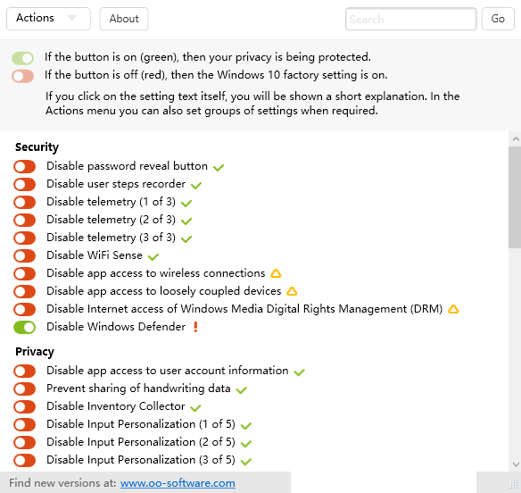 ��ѷ���������(O&O ShutUp10)��ͼ0