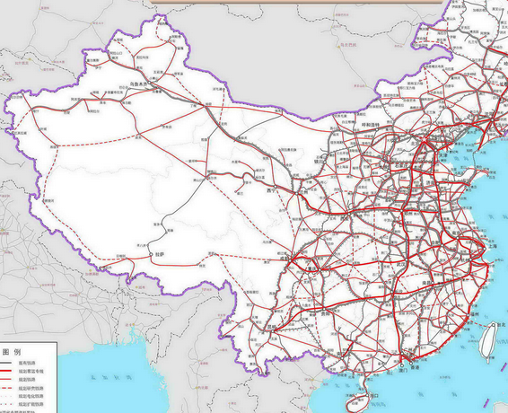 中国火车地图高清版大图(中国火车路线地图)截图0