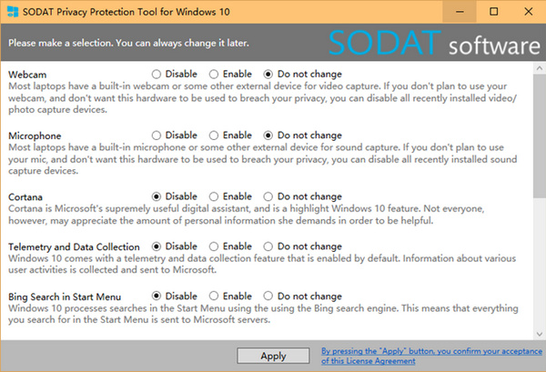 win10˽(SODAT Privacy Protection Tool)ͼ0