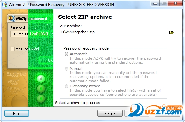 Atomic ZIP Password Recovery截图0