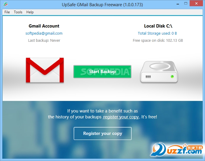 googleʼݹ(UpSafe Gmail Backup)ͼ0