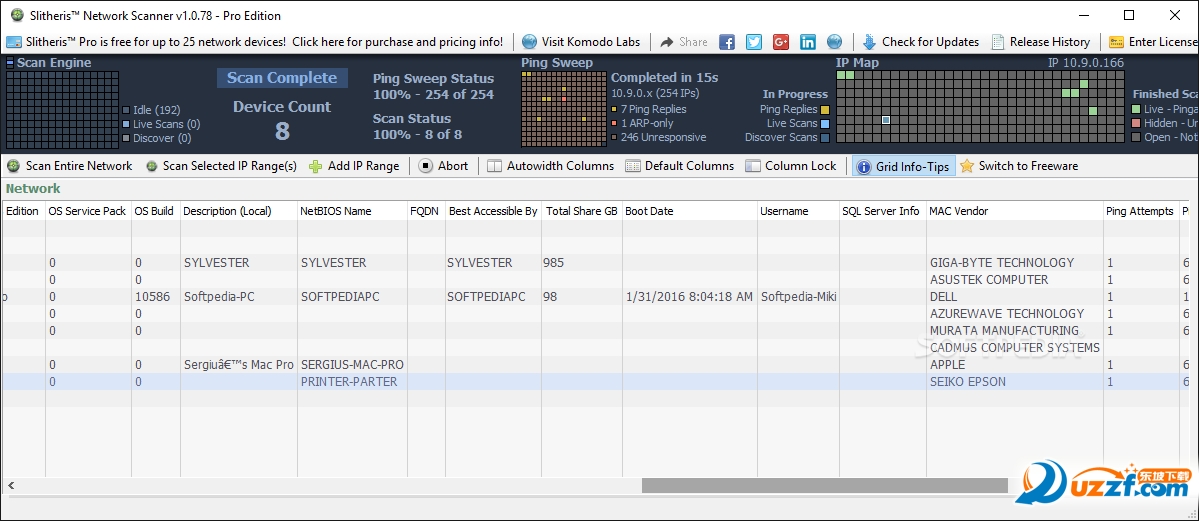 Slitherisɨ(Slitheris Network Scanner)ͼ1