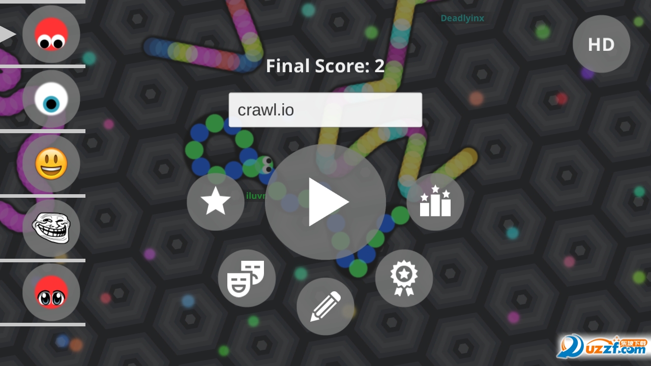 炫彩贪吃蛇(crawl.io)截图