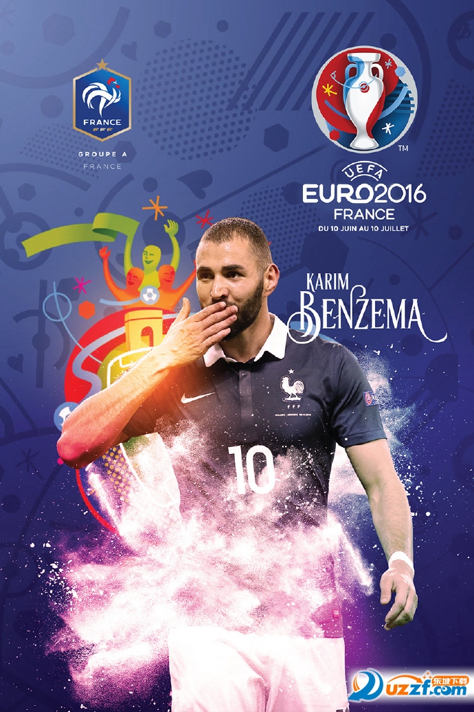 欧洲杯24强当家球星创意海报高清版官方版