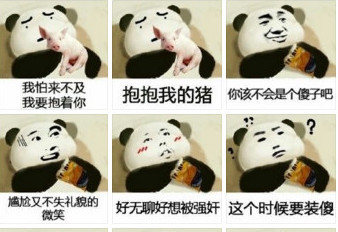 熊猫尴尬又不失礼貌的微笑表情包搞笑版