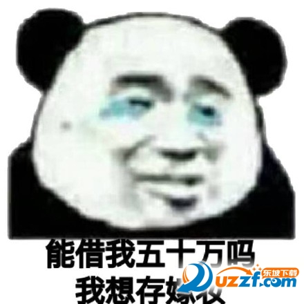 熊猫头借钱表情包无水印版