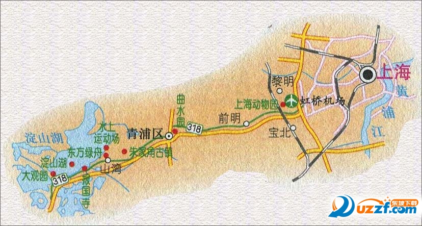 上海旅游地图高清版截图0