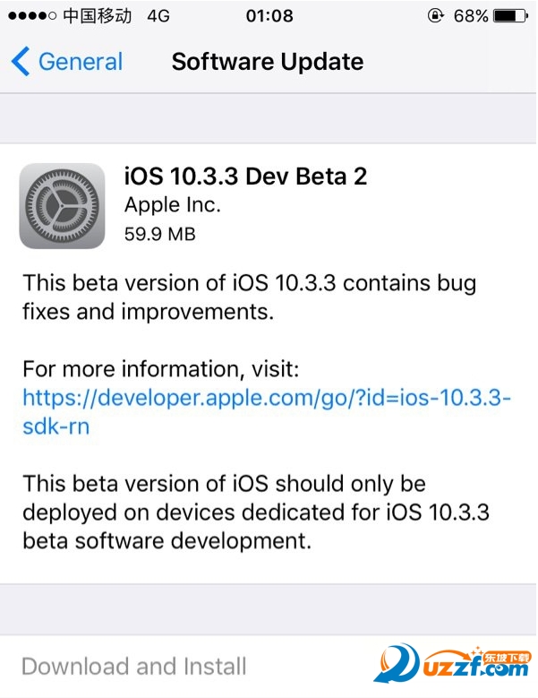iOS 10.3.3 dev Beta 2固件下载|苹果iOS 10.3.3