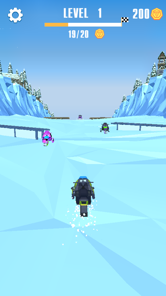 ѩĦб(Flippy Snowmobile Race)ͼ