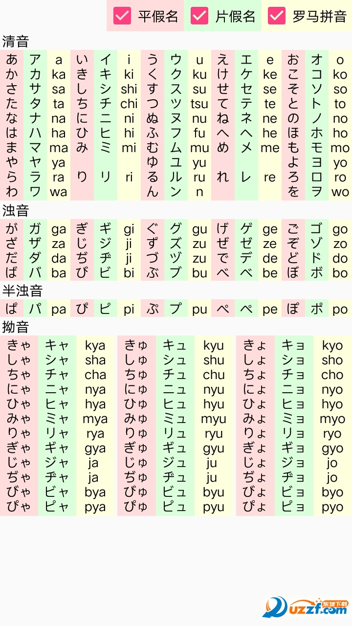 五十音图app截图