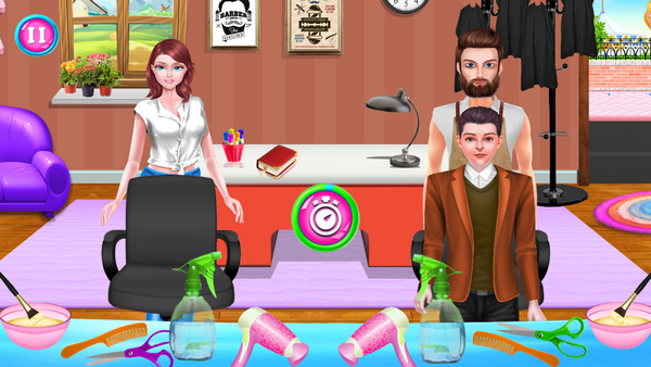 Barber Shop Simulator 2D: Beard Salon Hair Cutting(2D)ͼ