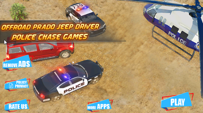 ׷Ϸ(Offroad Jeep Prado Driving Police Chase Games)ͼ