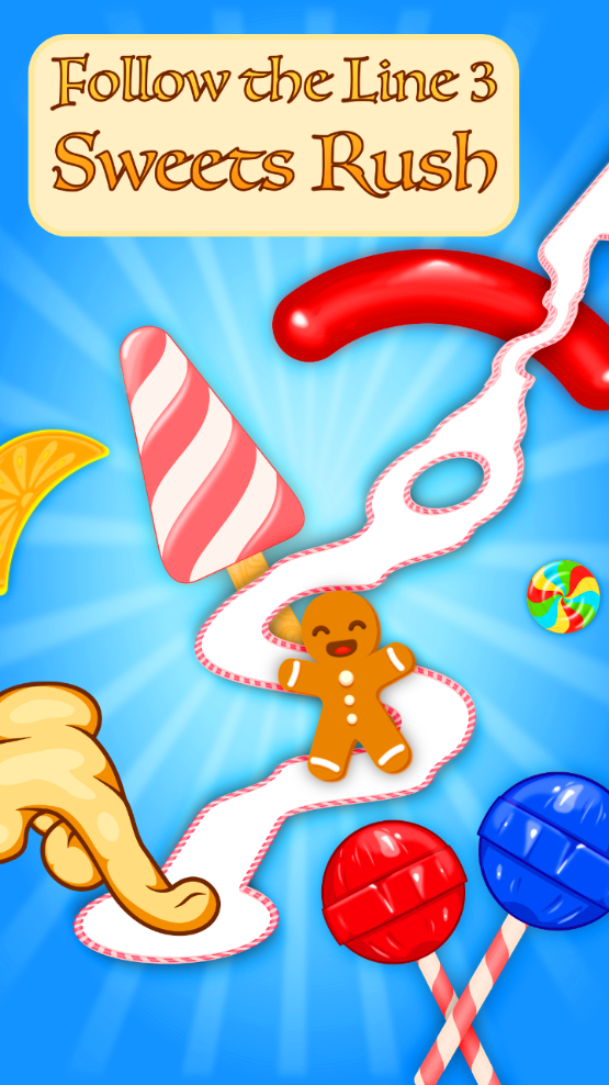 Follow The Line 3 - Sweets Rush 2D Deluxe(ǹðU)؈D