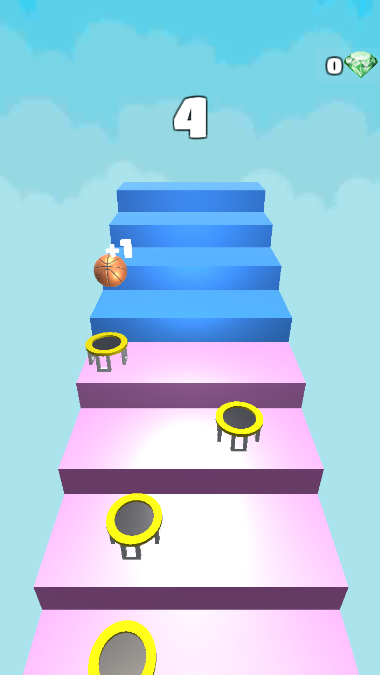 3D Dunk Stairs - Tramboline Hoop؈D